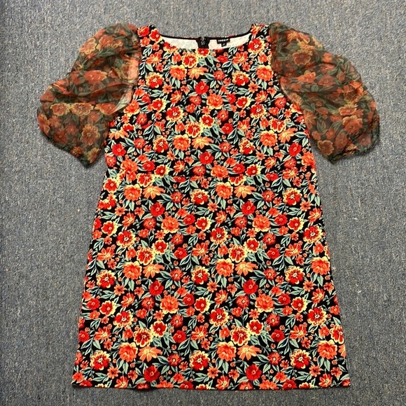 NWT! Torrid Scuba crepe High Neck Puff Sleeve Dress Size: 20 - Picture 2 of 4